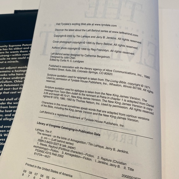 “Left Behind” series, “The Remnant” by Tim LaHaye - Picture 5 of 5